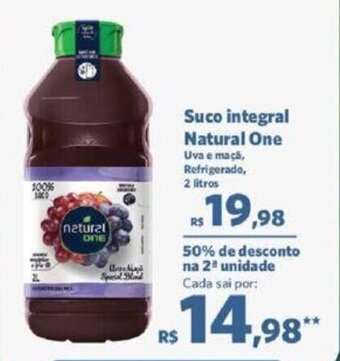 Sam's Club Suco integral Natural One Uva e maçã, Refrigerado, 2 litros oferta
