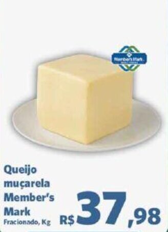 Sam's Club Queijo muçarela Member's Mark Fracionado, Kg oferta