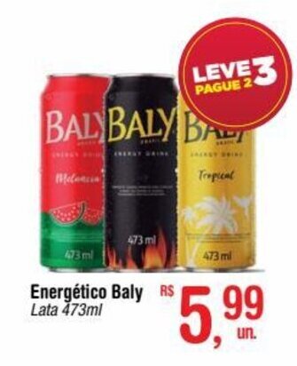 Fort Atacadista Energético Baly Lata 473ml oferta