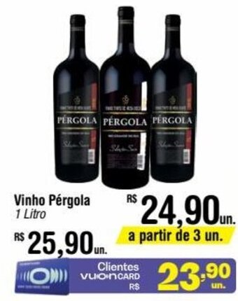 Fort Atacadista Vinho Pérgola 1 Litro oferta