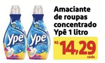 Amaciante de roupas concentrado Ypê 1 litro