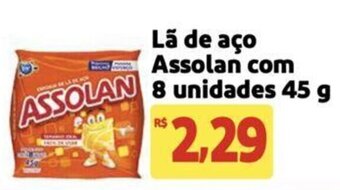 Extra Supermercado Lã de aço Assolan com 8 unidades 45g oferta