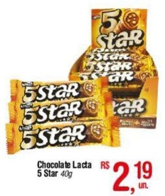 Fort Atacadista Chocolate Lacta 5 Star 40g oferta