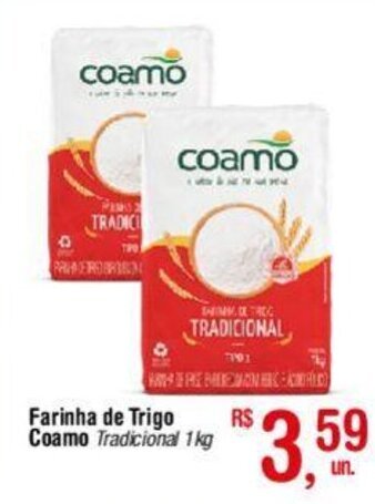 Fort Atacadista Farinha de Trigo Coamo Tradicional 1kg oferta