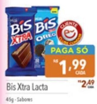 Supermercados Condor Bis Xtra Lacta 45g sabores oferta