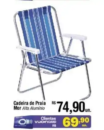 Fort Atacadista Cadeira de Praia RS Mor Alta Alumínio oferta