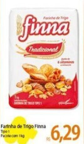 Atacadão Farinha de Trigo Finna Tipo 1 Pacote com 1kg oferta
