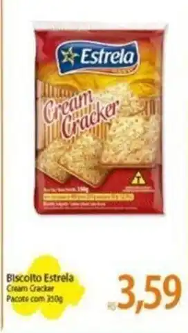 Atacadão Biscoito Estrela Cream Cracker Pacote com 350g oferta
