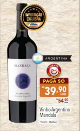 Supermercados Condor Vinho Argentino Mandala 750ml-Malbec oferta