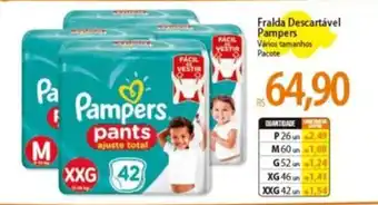 Atacadão Fralda Descartável Pampers Vários tamanhos oferta