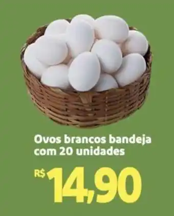 Extra Supermercado Ovos brancos bandeja com 20 unidades oferta