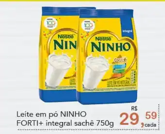 Cometa Supermercados Leite em pó NINHO FORTI+ integral sachê 750g oferta