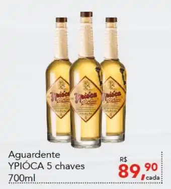 Aguardente YPIÓCA 5 chaves 700ml