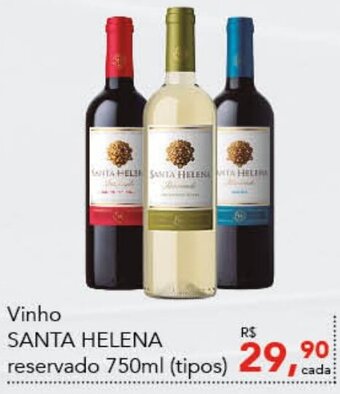 Cometa Supermercados Vinho Santa Helena reservado 750ml oferta