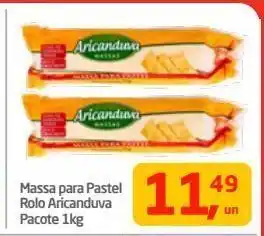 Tenda Atacado Massa para pastel rolo aricanduva pacote 1kg oferta
