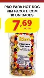 Roldão Pão para hot dog kim pacote com 10 unidades oferta