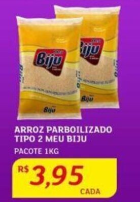 Assaí Atacadista ARROZ PARBOILIZADO TIPO 2 MEU BIJU PACOTE 1KG oferta