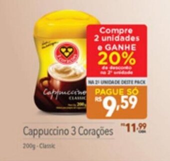 Supermercados Condor Cappuccino 3 Corações 200g oferta