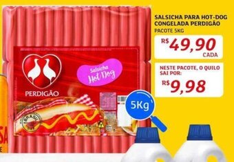 Assaí Atacadista SALSICHA PARA HOT-DOG CONGELADA PERDIGÃO PACOTE 5KG oferta