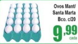 Higa's Supermercado Ovos Mant/ Santa Marta Bco. c/20 oferta