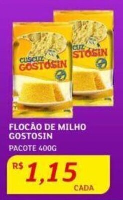 Assaí Atacadista FLOCÃO DE MILHO GOSTOSIN PACOTE 400G oferta