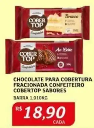 Assaí Atacadista CHOCOLATE PARA COBERTURA FRACIONADA CONFEITEIRO COBERTOP SABORES BARRA 1,010KG oferta