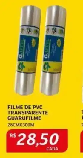 Assaí Atacadista FILME DE PVC TRANSPARENTE GUARUFILME 28CMX300M oferta