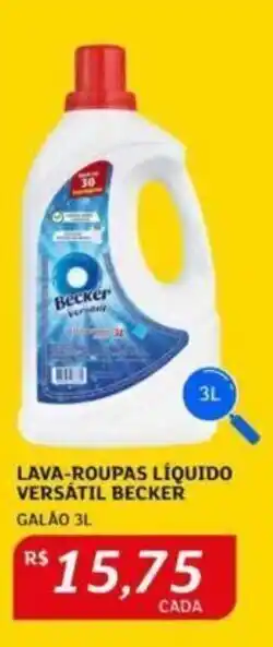 Assaí Atacadista LAVA-ROUPAS LÍQUIDO VERSÁTIL BECKER GALÃO 3L oferta