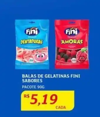 Assaí Atacadista BALAS DE GELATINAS FINI SABORES PACOTE 90G oferta