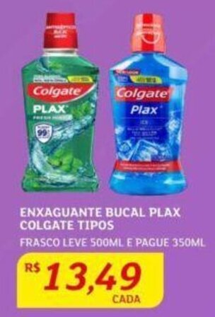 Assaí Atacadista ENXAGUANTE BUCAL PLAX COLGATE TIPOS FRASCO LEVE 500ML E PAGUE 350ML oferta