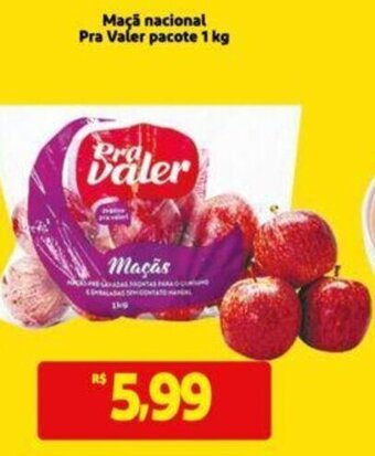 Extra Supermercado Maçã nacional Pra Valer pacote 1 kg oferta