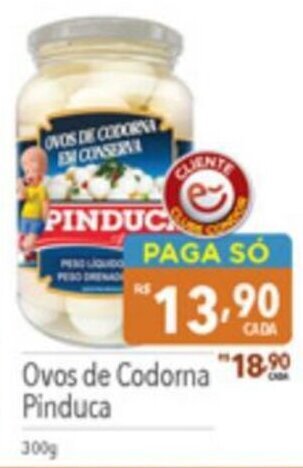 Supermercados Condor Ovos de Codorna Pinduca 300g oferta