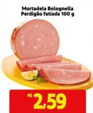Extra Supermercado Mortadela Bolognella Perdigão fatiada 100 g oferta