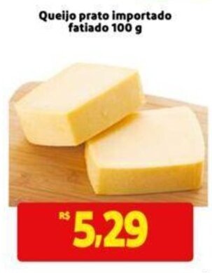Extra Supermercado Queijo prato importado fatiado 100 g oferta