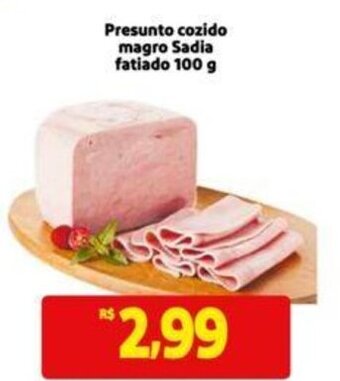 Extra Supermercado Presunto cozido magro Sadia fatiado 100 g oferta