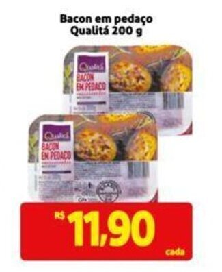 Extra Supermercado Bacon em pedaço Qualitá 200 g oferta