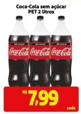 Extra Supermercado Coca-Cola sem açúcar PET 2 litros oferta