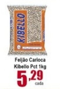 Higa's Supermercado Feijao Carioca Kibello pct 1kg oferta