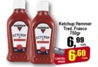 Higa's Supermercado Ketchup Hemmer Trad. Frasco 750g oferta