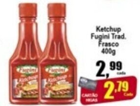 Higa's Supermercado Ketchup Fugini Trad. Frasco 400g oferta