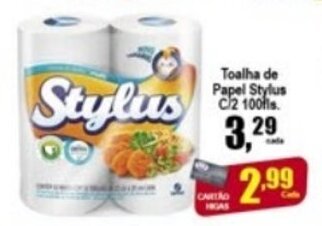 Higa's Supermercado Toalha de Papel Stylus c/2 100fls oferta