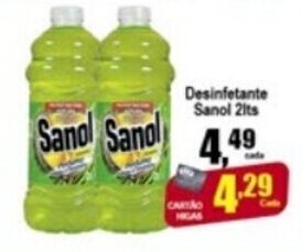 Higa's Supermercado Desinfetante Sanol 2L oferta
