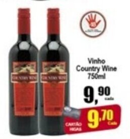 Higa's Supermercado Vinho Country Wine 750ml oferta