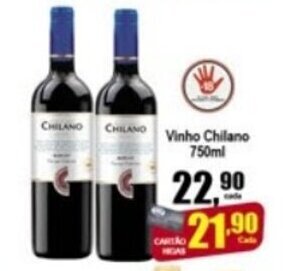 Higa's Supermercado Vinho Chileno 750ml oferta