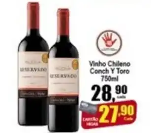 Higa's Supermercado Vinho Chileno Concha Y Toro 750ml oferta