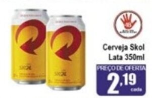 Higa's Supermercado Cerveja Skol lata 350ml oferta