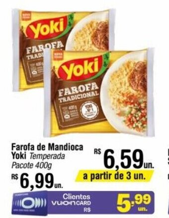 Fort Atacadista Farofa de Mandioca Yoki Temperada Pacote 400g oferta