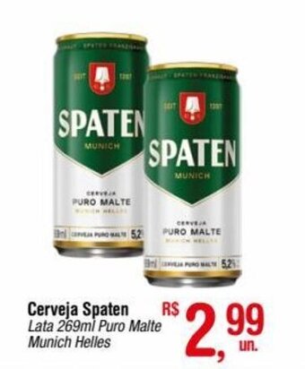 Fort Atacadista Cerveja Spaten Lata 269ml Puro Malte Munich Helles oferta