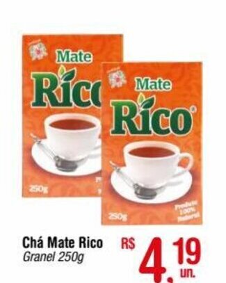 Fort Atacadista Chá Mate Rico Granel 250g oferta