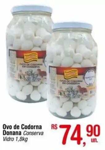 Ovo de Codorna Donana Conserva vidro 1.8kg